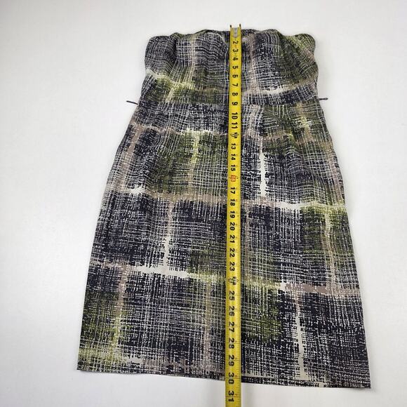 Edme & Esyllte Strapless Dress Womens 10 Green Anthropologie Side Zip Lined - Picture 7 of 14